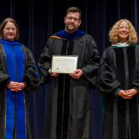 Christine Rener, Faculty member, and Provost Drake